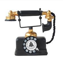 Home Decorative Antique Old-fashioned Telephones Desktop Ornaments Gift European Retro Style Desktop Landline Telephone Model 2024 - buy cheap