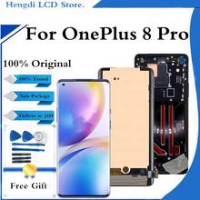 Tela de toque lcd original para oneplus 8 pro, 1 + 8 pro, peça de reposição 2024 - compre barato