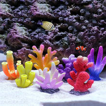 Украшение для аквариума из искусственной смолы Коралл Красочный аквариум Коралловый камень пейзаж водное Украшение Аксессуары для аквариума декор 2024 - купить недорого