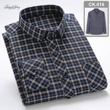2021 nova camisa masculina manga longa de alta qualidade quatro temporada pano xadrez primavera outono regular ajuste casual sh040 2024 - compre barato