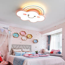 Nordic Modern Children's Room Smiling Face Rainbow Cloud LED Cartoon Boy And Girl Room Ceiling Lamp For Bedroom Living Room 2024 - buy cheap