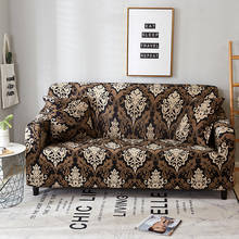 Capa elástica para sofá, cobertura completa, boêmio, geométrico, escuro, vários tamanhos, sala de estar 2024 - compre barato