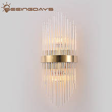 Compre 2 obter 15% de desconto moden led cristal luz de parede para o quarto sala estar decoração casa lâmpada de parede de cristal iluminação interior lâmpada de cabeceira