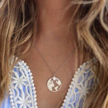 World Map Necklace Travel jewellery Collana Stiainless Steel Geometric Round Pendant Choker Rose Gold Chian Necklaces For Women 2024 - buy cheap