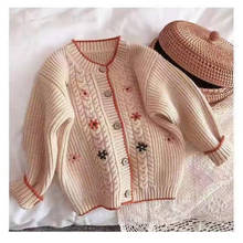 Suéteres de punto para niñas, chaquetas de punto de estilo japonés hechas a mano, para primavera y otoño, novedad de 2021 2024 - compra barato