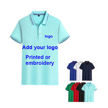 Mass Customization Men's Summer Short Sleeve Polo Shirts Work Clothes Culture Shirt Custom Printing Or Embroidery Logo Text 2024 - buy cheap
