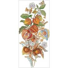 Lantern flower red berries patterns Counted Cross Stitch 11CT 14CT 18CT DIY Chinese Cross Stitch Kits Embroidery Needlework Sets 2024 - buy cheap