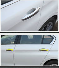 Funduoo-capa cromada para maçaneta de carro, acessórios adesivos de guarnição para peugeot 508/508sw/508rxh 2012 2013 2014 2015 2016 2024 - compre barato