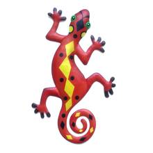 Iron Art Gecko Ornaments Metal Lizard Art  Sculpture Wall Fence Hanging Decor  2024 - buy cheap
