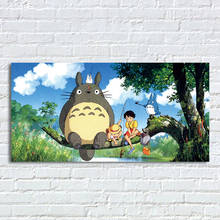 Póster de pared de My neidor Totoro, carteles impresos de Anime Hayao Miyazaki, lienzo de dibujos animados, imágenes artísticas, decoración de habitación de bebé para niños 2024 - compra barato