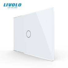 Livolo-interruptor táctil de pared con Panel de cristal, interruptor de 110v, indicador LED, luz estándar US/AU, VL-C901 2024 - compra barato