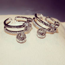Роскошные обручальные кольца S серебряного цвета для женщин, кольцо с кубическим цирконием для невесты, свадебные кольца в форме шара, подвесные кольца, аксессуары 2024 - купить недорого