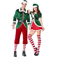 Umorden Adult Elf Costume Women Men Christmas Santa Helper Costumes Cosplay Fancy Dress 2024 - buy cheap