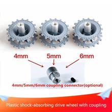 2pcs with 4mm/5mm/6mm Motor Coupling Plastic Shock-absorbing Crawler Type Tank Chassis Driving Wheel/Motor Drive Wheel A Set 2024 - buy cheap