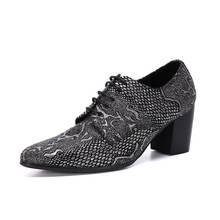 Sapatos masculinos salto alto, sapatos com aumento de altura casual para trabalho, novo, calçados para casamento, tamanhos grandes, 45 e 46 2024 - compre barato