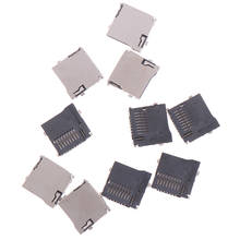 10 pces push-push tipo transflash tf micro sd cartão soquete adaptador automático pcb conector 2024 - compre barato