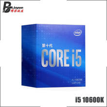 Процессор Intel Core i5-10600K I5 10600K, 4,1 ГГц, шестиядерный, двенадцатипоточный ЦПУ, 12 МБ, 65 Вт, LGA1200, новый, запечатанный, без охладителя 2024 - купить недорого