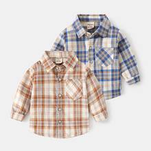 Yocute-Camisa de manga larga para niños, blusas y camisas de estilo coreano de algodón, Top bonito para niños de 2 a 6 años, 2021 2024 - compra barato