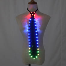 Pajarita con luz LED para hombre, corbata luminosa para fiesta de Navidad, disfraz de Navidad, pajarita brillante, suministros para fiesta de baile, novedad 2024 - compra barato
