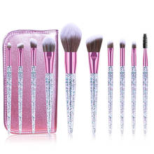 10PCS Makeup Brushes Set Crystal Wand Handle Cosmetic Brush Professional Foundation Concealer Blush Eye Shadow Makeup Too 2024 - buy cheap