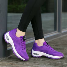 Women Breathable Mesh Shoes Purple Big Size 42 Ladies Walking Sneakers Height Increasing 5cm Girls Leisure Shoes Cheap Footwear 2024 - buy cheap