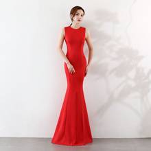 VITIANA-vestido de noche rojo sin mangas para mujer, vestido largo elegante con cremallera, Sexy, color negro 2024 - compra barato
