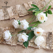 Lovegrace DIY Bouquet Accessories Artificial Flower 7 Heads Silk Peony Flower Arrangement DIY Home Party Garden Wedding Decor 2024 - buy cheap