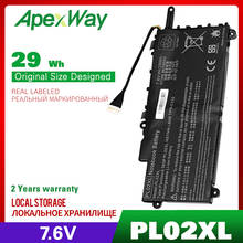 ApexWay 29WH 7.6V Battery for HP Pavilion 11 11-n010dx 11-n000snx X360 PL02XL 751681-421 HSTNN-LB6B HSTNN-DB6B TPN-C115 2024 - buy cheap