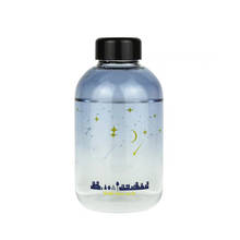 Criativo céu estrelado copo de água grande capacidade gradiente cor copo estudante fresco e adorável casual copo portátil simples vidro 2024 - compre barato