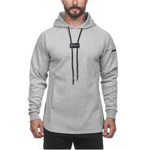 Fashion Hoodie MenMuscle Trend Sports Casual Hoodie Men's Casual Pullover Jacket Shoulder Pocket Sweatshirt Harajuku Hoodies 2024 - buy cheap