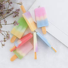 7Pcs 23*52.5 MM Resin Rainbow Ice Cream Charms  Jewelry DIY Making Flatback Food Scrapbooking Embellishment for Phone Bows Deco. 2024 - buy cheap