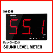Medidor de nível sonoro digital, decibelímetro com tela grande de 30db a db para restaurante, bar, escritório e casa 2024 - compre barato