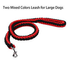 Large Dogs Nylon Dog Leash Double Colors Canvas Double Row Adjustable Dog Collar For Medium Large Dogs 130cm 2024 - buy cheap