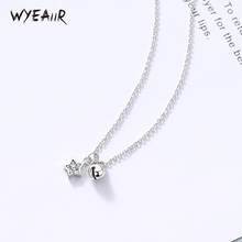 WYEAIIR-Cadena de Plata de Ley 925 con forma de estrella, collar femenino con forma de estrella de circón, cadena de clavícula 2024 - compra barato