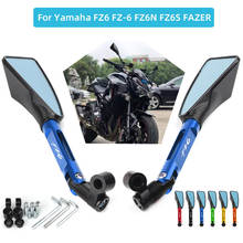 Logotipo do laser 6 cores para yamaha fz6 FZ-6 fz6n fz6s fazer universal motocicleta cnc de alumínio vista traseira 8mm 10mm espelho retrovisor lateral 2024 - compre barato