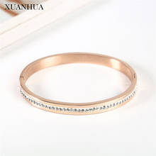 XUANHUA Stainless Steel Jewelry Woman Rose Gold Cuff Bracelets Bangles For Women Vogue 2019 Jewellery Accessories Mass Effect 2024 - buy cheap