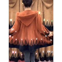 2021 Women Autumn Winter Imitation Mink Velvet Cardigans Female Hooded Printing Mid-long Cardigan Lady Casual Sweater Coats D206 2024 - buy cheap