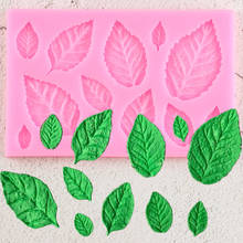 DIY Tree Leaf Press Silicone Mold Cupcake Topper Fondant Cake Decrating Tools Rose Leaves Candy Clay Chocolate Gumpaste Moulds 2024 - buy cheap