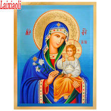 5d square round diamond painting Virgin and Child of Kazan Orthodox Christian Icon mosaic set diamond embroidery sale painting 2024 - buy cheap