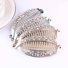 Vintage Banana Hair Comb Banana pin Irregular Printing Lady Fish Folder Fishtail Clip Women Hair Accessories Hair Claw hair pins 2024 - buy cheap