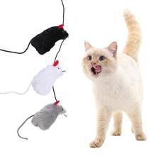 Плюшевая искусственная кожа, подвесная мышь, игрушка для домашних животных, Интерактивная игрушка для кошек, для котят 2024 - купить недорого