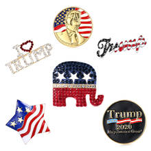 US President Trump Brooches Donald Trump Republican Party general election flag Patriotic badge pin commemorative badge 2024 - buy cheap