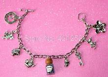 6pcs/lot Alice in Wonderland Magical Charm Bracelet Your Choice of Magic  Drink Me or Mad Magic charm bracelets 2024 - buy cheap