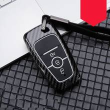 Carbon fiber Alloy+Silicone Car Key Fob Shell Cover case For Ford Mondeo Fusion F150 Mustang Explorer Edge Ecosport F-150 F-250 2024 - buy cheap