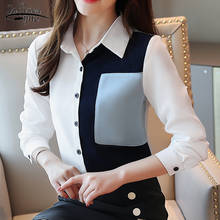 New Long Sleeve Striped Shirt Women 2020 Autumn Women Clothes  OL Cardigan Chiffon Women Shirt Tops Chemisier Femme 7089 50 2024 - buy cheap