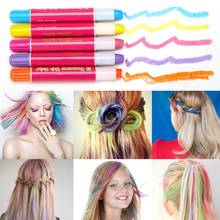 Juego de 12 colores de crayones para colorear el cabello, lápiz de crema temporal desechable para colorear el cabello, tinte para el cabello, bolígrafo de rímel 2024 - compra barato