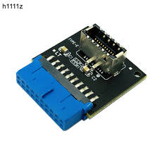 Adaptador frontal USB 3,0 a USB 3,1/3,2 tipo C, convertidor de 20 pines a 19 pines para conector de placa base de PC 2024 - compra barato