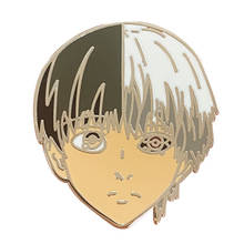 Половина-человеческие волосы половина-ghoul Ken Kaneki Pin Одежда с надписью «Tokyo Ghoul брошь 2024 - купить недорого