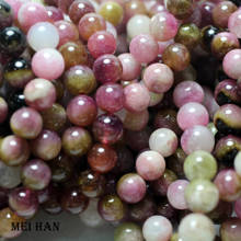 Meihan (1 bracelet/set)  8-8.5mm watermelon tourmaline  round loose beads for jewelry making design 2024 - buy cheap