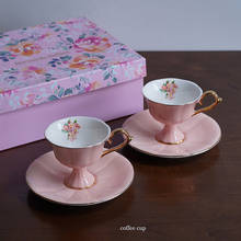 Ceramic Coffware Set High Foot Coffee Milk Tea Mugs Dual Cups & Saucers  Birthday Presents Wedding Gifts Box Packaging 100ML 2024 - buy cheap